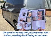 Sussex Installations FIA9-NSL&OSL-EXT-001-BR Brushed stainless Repair shield set compatible with Fiat Scudo van - twin side loading doors.