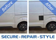 Sussex Installations FIA9-NSL&OSL-EXT-001-MB Matte black Repair shield set compatible with Fiat Scudo van - twin side loading doors.