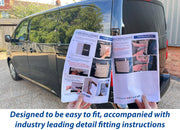 Sussex Installations FIA9-NSL&OSL-EXT-001-MB Matte black Repair shield set compatible with Fiat Scudo van - twin side loading doors.