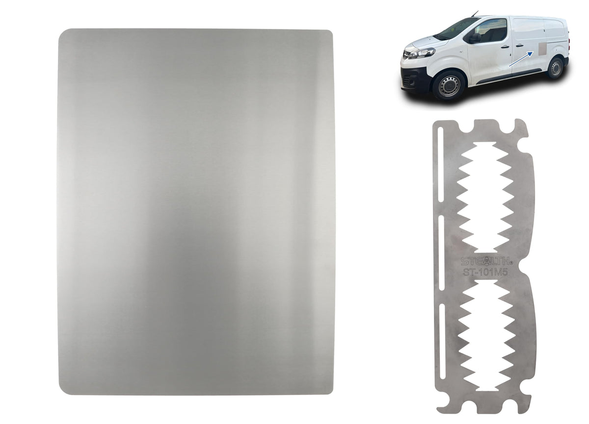 Large Security Shields For Peugeot Expert 2017-On Side Load Doors